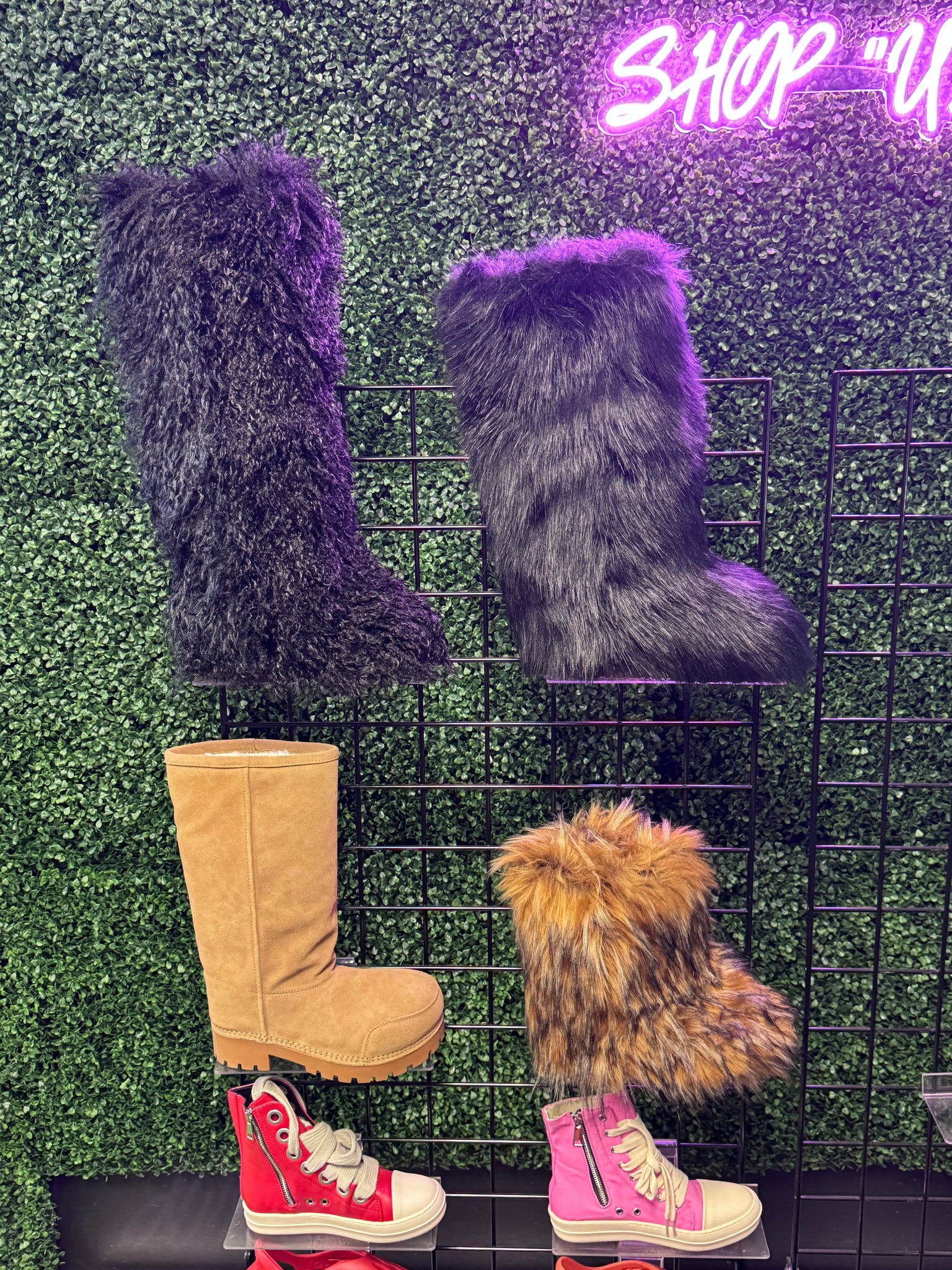 Fringe Fur Knee Boots