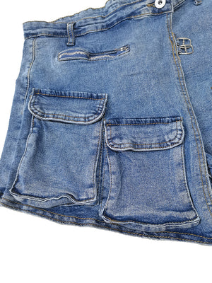 Cargo Denim Shorts