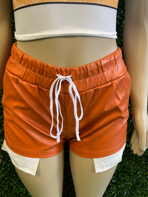 Pocket Leather Shorts